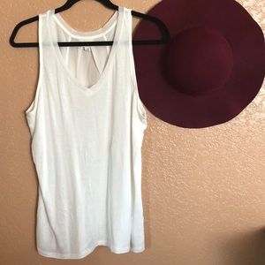Ivory tank with sheer panel